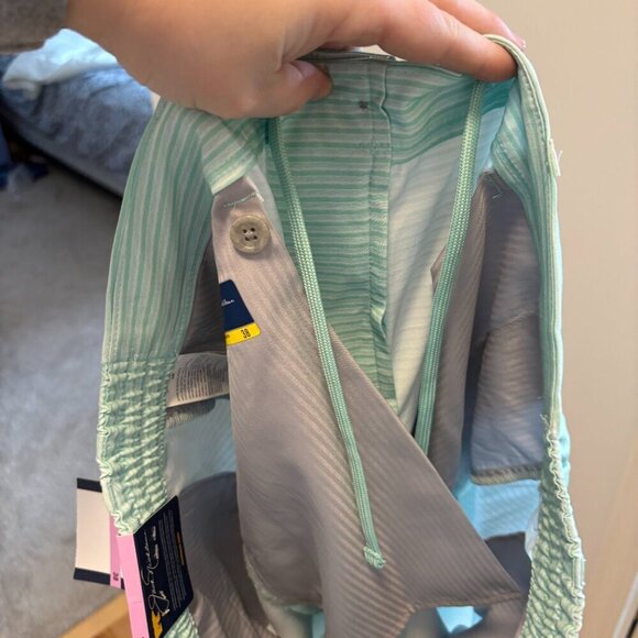 Jack Snicklaus Golf Shorts Men's Size 38 Ocean Blue Green Stripped 9" NWT - Picture 12 of 12